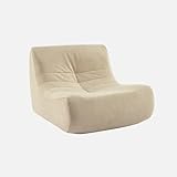 Format compressé sweeek - Fauteuil chauffeuse en Velours Style Contemporain 1 Place Beige