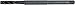 WIDIA GTD VTSFT-TC5422 VariTap VTSFT-TC HP Tap, Semi Bottom Chamfer, Right Hand Cut, 3 Flutes, 10-24, HSS-E, Oxide Coating