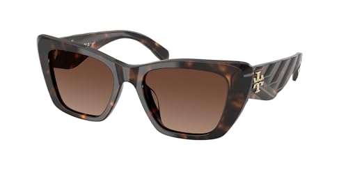 Tory Burch TY 7216U 1964T5 Dark Tortoise Plastic Cat-Eye Sunglasses Brown Polarized Lens