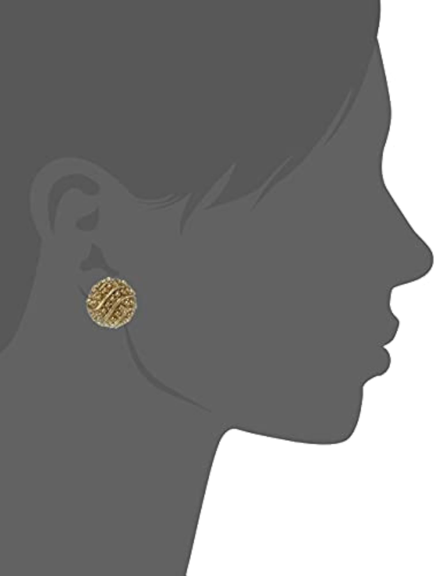 24kt Plated Swirling Hops Stud Earring (302/716 ER)