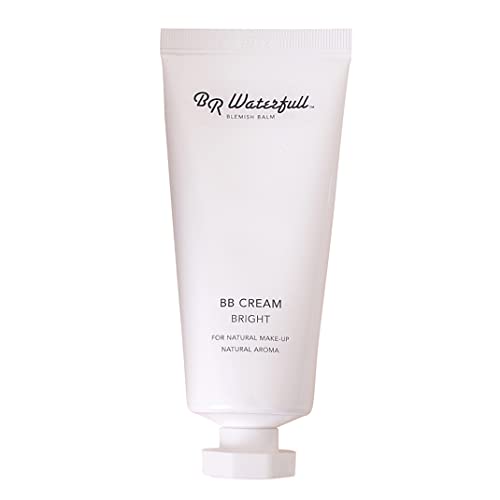 BR Waterfull Korean BB Cream Tinted Moisturizer | Hydrating Toning Dewy Finish Youth Glow Blemish Balm Redness Corrector | Illuminating Face Primer Foundation for Glowing Skin Tone | Light (Bright)
