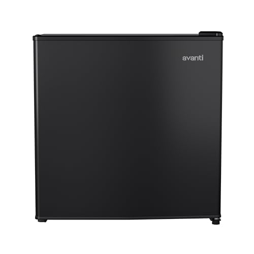 Avanti RM16J1B Mini Fridge Compact Refrigerator for Home Office or Dorm, Features Single Reversible Door Removable Shelf Manual Defrost and Adjustable Temperature Control, 1.6-Cu.Ft, Black on Fridge.com