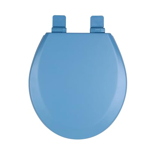 Toilet Seat Slow Close Soft Touch Ultra-Smooth Matte Finish (No Orange-Peel Texture) Premium Moulded Wood Quick Release PIKLiDS (Royal Blue Round)