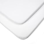 Tutti Bambini Basics Fitted Sheets – 2 Pack | 100% Cotton | Suitable for 53 x 80cm to 60 x 90cm Crib | Essentials Range