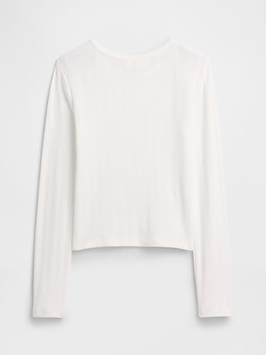 Image of Gap Girls' Long Sleeve Ribbed Tee