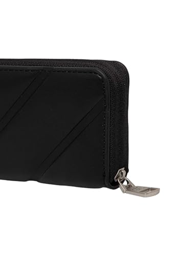 Calvin Klein Portafoglio Nero Solido Pu, Nero - 2