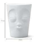 FIFTYEIGHT PRODUCTS / Kubek z uchem "Kisssend" (porcelana, 350 ml, biały, Made in Germany)