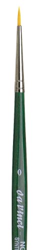 Image of da Vinci Watercolor Series 5570 CosmoTop Nova Paint Brush, Round Synthetic with Short Green Handle, Size 0