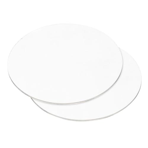 Image of MECCANIXITY 2pcs Clear Acrylic Sheet 4 inchx0.12 inch Clear Cast with Protective Paper for Signs DIY Display Projects, Round Transparent