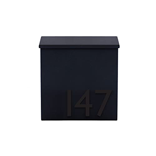 The Inbox Mailbox Wall Mounted Mailbox Made In The Usa - Black, Brown, Grey, White Color Options With Durable Magnetic Numbers #TOP1