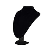 YsXoWiui Maniquí Expositor de Collar Soporte para con Acabado en Terciopelo y Base de Madera Protección de Joyas Orden en Casa y Tienda