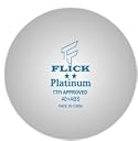 FLICK Platinum 2-Star Table Tennis Balls- T.T.F.I. Approved Professional Grade- Standard 40+MM Size, ABS Material, Durable White Balls for Tournament & Training- Pack of 6 Balls (1 Box) gallery image