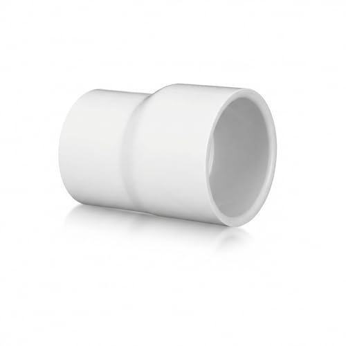 Pushglossy 1-1/2'' X 1-1/4'' PVC Pipe Fitting Schedule 40 Compatible with 429-E Series Eccentric Reducer Coupling Suitable for High-flow Capacity, Plumbing, Irrigation, Pool, Spa, White by Pushglossy - Used condition - US$7.51