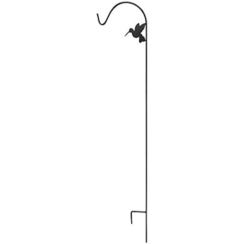 American GardenWorks Hummingbird Shepherd Hooks, Black, 5'6"H, Pack of 10 Cover