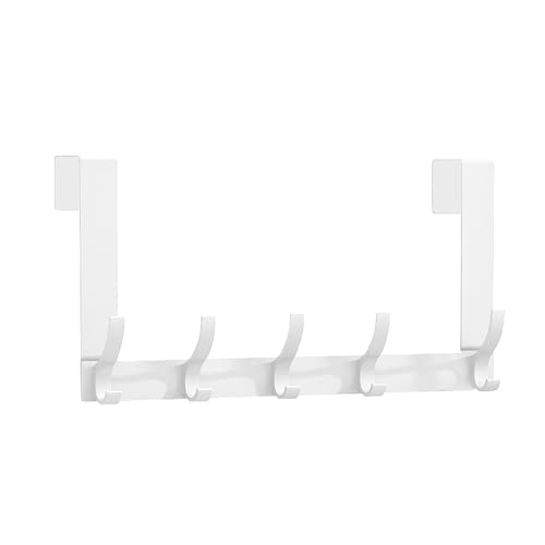 Organizador de ganchos para puerta - colgador portátil para puerta, percha duradera detrás de la puerta, barra de gancho para puerta, colgador de puerta resistente, toallero para organización del