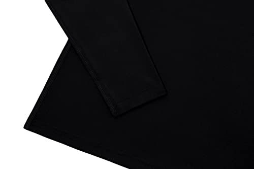 Powerlayer Men's Compression Base Layer Top Long Sleeve Under Shirt - Crew Neck - Black, Small #TOP3