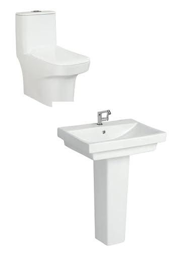 Western Toilet Floor With Wash Basin (Pack of 2)|Sanitary Ware (121-Sanitary Ware 2)