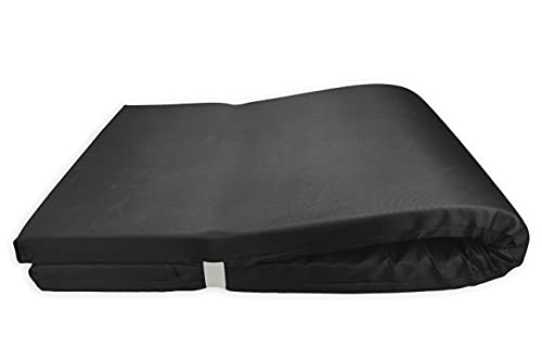 Colchón para Tumbona Impermeable. Cojín 180x60x6 Desenfundable, Cómodo y Elegante. Ideal para Jardín, Piscina, Playa, Terraza y Balcón. (Negro, 1)