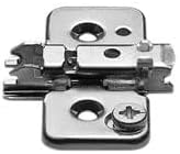 Blum® 173H7100 Clip Top Frameless Mounting Plates, 100-Pack