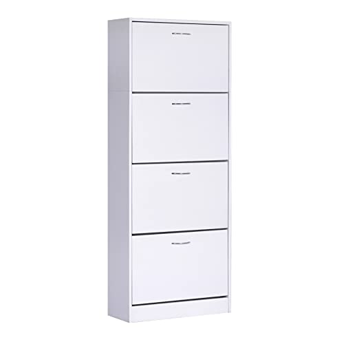 Scarpiera salvaspazio slim: la forma slim e l'apertura delle ante in avanti ne fanno il complemento d'arredo salvaspazio più desiderato. Puoi montarla dietro le porte delle camere, all'ingresso in quanto necessita di pochissimo spazio.
