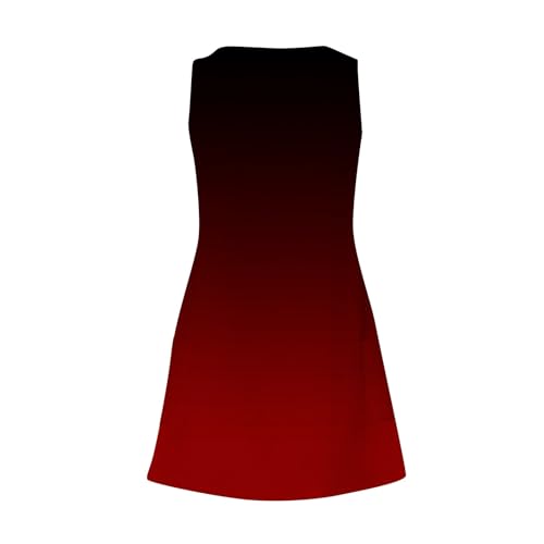 Image of Summer Dresses for Women 2026 Casual V Neck Sleeveless Sundresses Boho Beach Tank Dresses with Pockets