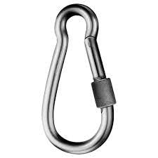 100 Stück Karabinerhaken ähnlich DIN 5299-C - mit Schraubverschluss - verzinkt - 7 x 70 mm