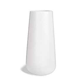 PACKAGE INCLUDE: 1 x Vase Planter; Frosting finished surface; Size: 7.7"H*3.7"W, perfect size for decorative table/desk vases. Made by 100% high quality ceramic with beautiful lines.(Plants/Flowers Not Included) BEAUTIFUL HOME DECOR: If you're lookin...