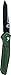Benchmade - 940BK EDC Knife, Reverse Tanto Blade, Plain Edge, Coated Finish, Green 6061-T6 Aluminum Handle, Made in the USA