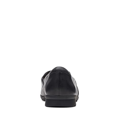Image of Clarks Womens Jenette Grace Black Leather Boat Shoe