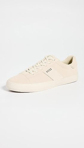 BOSS Men's Cupsole Suede Leather Casual Sneaker, Cloud Dream Cream, 12 | Image 1