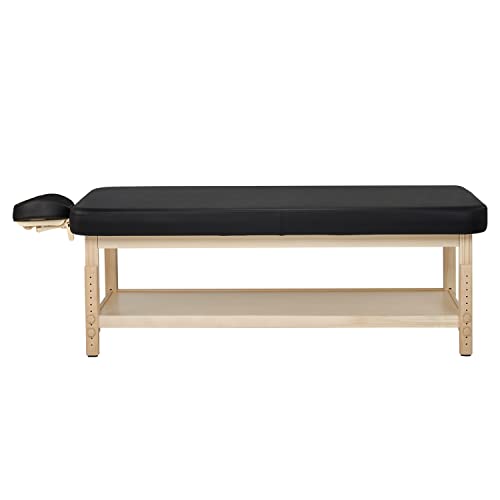 MT Harvey-Comfort Flat Stationary Massage Table for Spa, Salon, Beauty Use(Black)