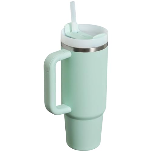 Image of STANLEY Quencher H2.0 FlowState Stainless Steel Vacuum Insulated Tumbler with Lid and Straw for Water, Iced Tea or Coffee (Mint, 30oz)