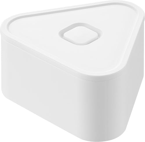 山崎実業(Yamazaki) バルブ付き 密閉 おにぎりケース ホワイト W10.6×D9.8×H5.2cm タワー tower 電子レンジ対応 食洗機対応 冷凍庫対応 10464