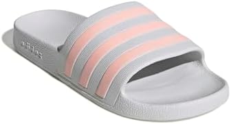 adidas Women's Adilette Aqua, DashGreyHazeCoralDashGrey, 7 - 5