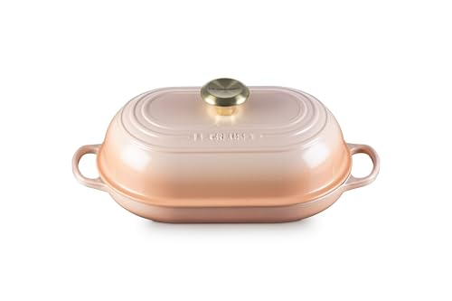 Image of Le Creuset Enameled Cast Iron Signature Oval Bread Oven, 11.5 inch, Peche