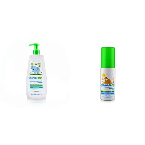 Image of Mamaearth Gentle Cleansing Natural Baby Shampoo (400 Ml) And Mamaearth Mineral Based Sunscreen Baby Lotion Spf 20+,Hypoallergenic,100Ml,(0-10 Years)