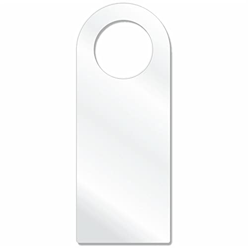 Set of 10 Unfinished Acrylic Door Hanger Blanks,Door Knob Hangers,Acrylic Handle for DIY Crafts,Home Nursery Bedroom Decoration (Clear)