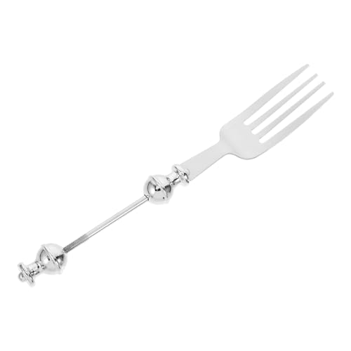 Alipis Diy Beaded Fork Stainless Steel Western Fork for Fruit Dessert Multifunctional Retro Silverware