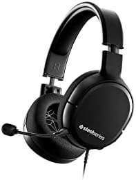 SteelSeries Arctis 1 Wired Gaming Headset โ Detachable ClearCast Microphone โ Lightweight Steel-Reinforced Headband โ For PC, PS5, PS4, Xbox Series X|S, Xbox One, Nintendo Switch, Mobile โ Black