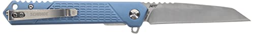 Schrade Delta Class Inert 7.5In With 3.25In Aus-8 Steel Blade And Aluminum Handle For Edc, Blue #TOP1