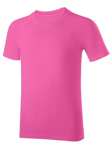 Boys' UPF 50+ Rash Guard Short Sleeve, UV Sun Protection SPF Swim Shirts, Youth Kids Rashguard Water Shirt for Beach Surfing