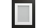 Frame Company Watson Range Black 14x11 inch Picture Photo Frame with White Mount for Image A4 inch *Choice of Sizes* Fitted with Real Glass