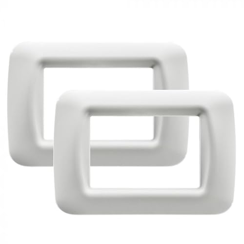 Placca Bianca 3 Posti moduli compatibile con Gewiss system
