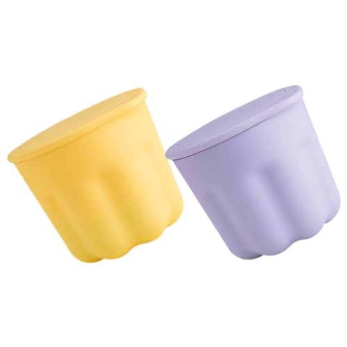 Beaupretty 2sets Silicone Makeup Brush Cleaning Bowl Brush Rinsing Bowl for Beauty Tools