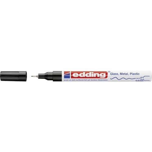 Edding Creative 780 markery z błyszczącym lakierem, 0,8 mm, czarne