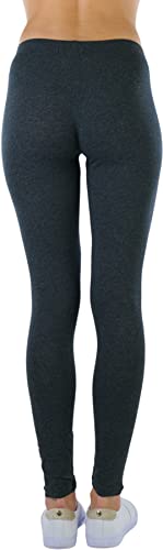 Image of ToBeInStyle Women's Skinny Fit Cotton Full Length Leggings Tights - Regular and Plus Sizes
