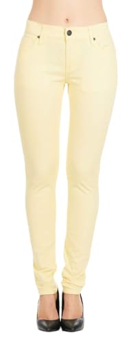 Women's Skinny Fit Mid-Rise Stretch Colored Jeans