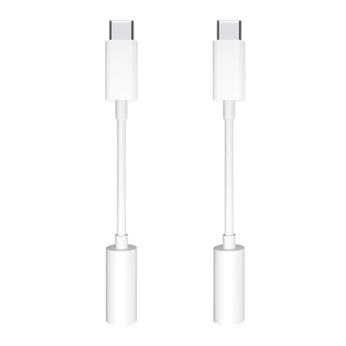 GNUADZ USB C auf 3 5 mm Kopfhörer Jack Adapter 2 Pack USB C Klinke Adapter Aux kompatibel mit iPhone 16 Pro Max/16 Pro/16 Plus/16/15 Pro/15 Samsung Galaxy S24 S23 S22 S21 S20 Google Pixel 8/7