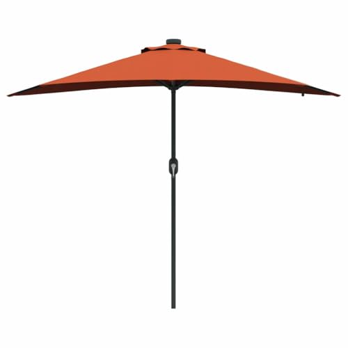 Parasol de jardin inclinable manivelle extérieur polyester résistant - 4