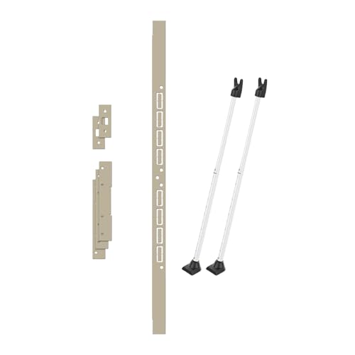 Securityman Door Security Bundle – Reinforcement Kit with 15GA Steel Plates + 2-in-1 Adjustable Security Bar (White - 2 Pack) for Hinged & Sliding Doors – Heavy-Duty Entry Defense for Home, Apartment